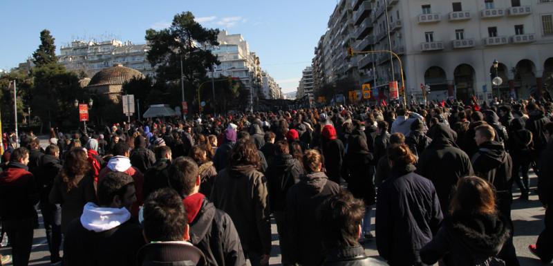 Demonstracije u Solunu 12.01.2013.