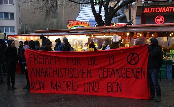 Sloboda za 11 zarobljenih anarhista/kinja u Madridu i Barseloni